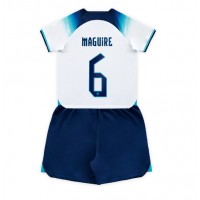 Camisa de time de futebol Inglaterra Harry Maguire #6 Replicas 1º Equipamento Infantil Mundo 2022 Manga Curta (+ Calças curtas)